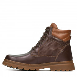 Botines para hombre 4119 café combinado