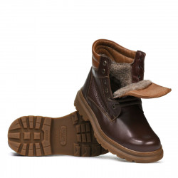 Botines para hombre 4119 café combinado