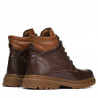 Botines para hombre 4119 café combinado