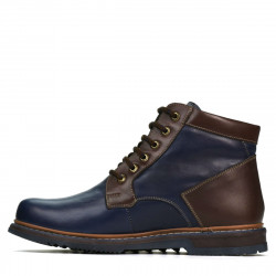 Botas hombre 497 índigo+marrón