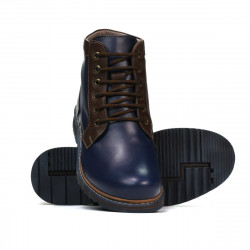 Botas hombre 497 índigo+marrón