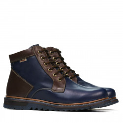 Botas hombre 497 índigo+marrón