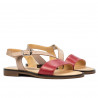 Sandalias mujer 5070 rojo+plomo