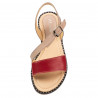 Sandalias mujer 5070 rojo+plomo