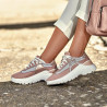 Zapatillas deportivas mujer 6015 polvo nácar combinado