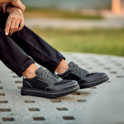 Zapatos casuales/deportivos para hombre 906 negro combinado lifestyle