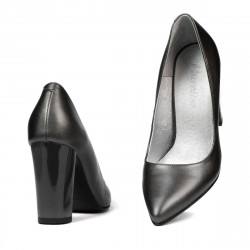 Zapatos elegantes de mujer 1261 gris nácar