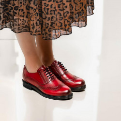 Zapatos casual para dama 683 a rojo