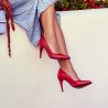 Zapatos elegantes de mujer 1246 rojo