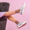 Zapatillas deportivas de mujer 694 blanco nácar combinado