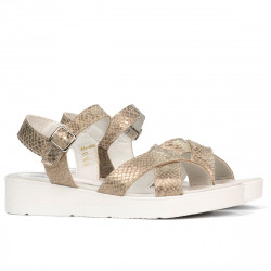Sandalias para mujer 5049-1 pitón arena