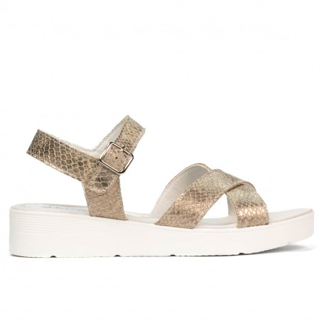 Sandalias para mujer 5049-1 pitón arena