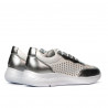 Zapatillas deportivas mujer 6024 plateado+blanco