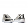 Zapatillas deportivas mujer 6024 plateado+blanco