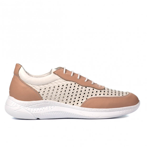 Zapatillas deportivas mujer 6024 polvo+blanco