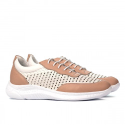 Zapatillas deportivas mujer 6024 polvo+blanco