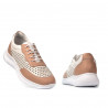 Zapatillas deportivas mujer 6024 polvo+blanco
