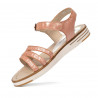 Sandalias de mujer 5067 rosa nácar combinado