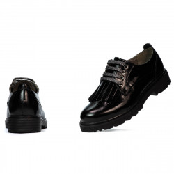 Zapatos casuales de mujer 6025 charol negro