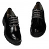 Zapatos casuales de mujer 6025 charol negro