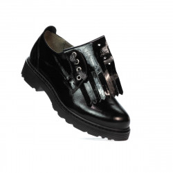Zapatos casuales de mujer 6025 charol negro