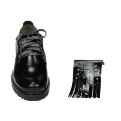 Zapatos casuales de mujer 6025 charol negro