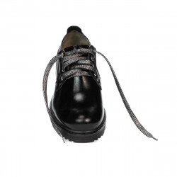 Zapatos casuales de mujer 6025 charol negro