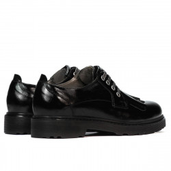 Zapatos casuales de mujer 6025 charol negro