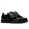 Zapatos casuales de mujer 6025 charol negro