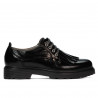 Zapatos casuales de mujer 6025 charol negro