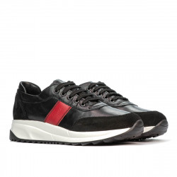 Zapatillas deportivas mujer 6030 negro+rojo