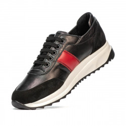 Zapatillas deportivas mujer 6030 negro+rojo