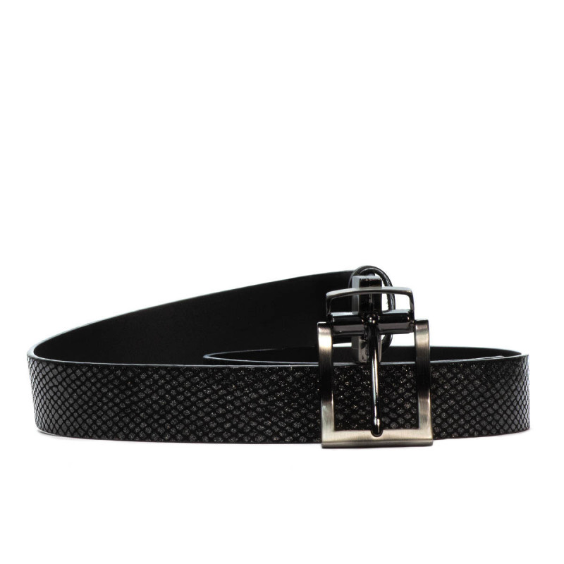 Cinturón dama 18m negro+pitón negro