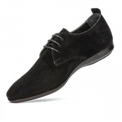 Zapatos casuales de hombre 816 negro de gamuza