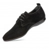Zapatos casuales de hombre 816 negro de gamuza