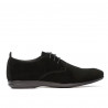 Zapatos casuales de hombre 816 negro de gamuza