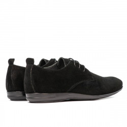 Zapatos casuales de hombre 816 negro de gamuza