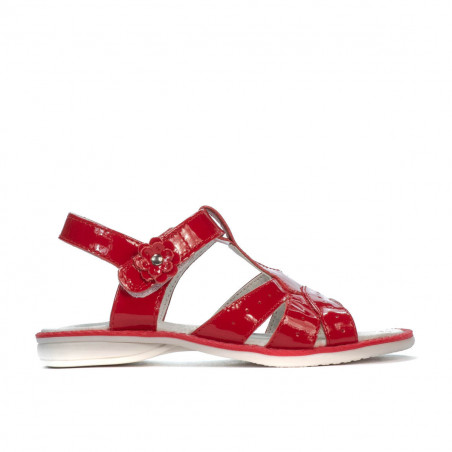 Sandalias niños pequeños 18c charol rojo