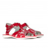 Sandalias niños pequeños 18c charol rojo
