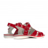 Sandalias niños pequeños 18c charol rojo