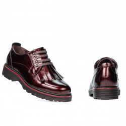 Zapatos casuales de mujer 6025 charol burdeos