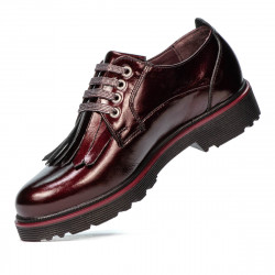 Zapatos casuales de mujer 6025 charol burdeos