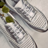 Zapatillas deportivas mujer 6024 plateado+blanco