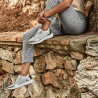 Zapatillas deportivas mujer 6024 plateado+blanco