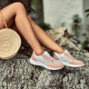 Zapatillas deportivas mujer 6024 polvo+blanco