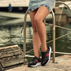 Zapatillas deportivas mujer 6030 negro+rojo