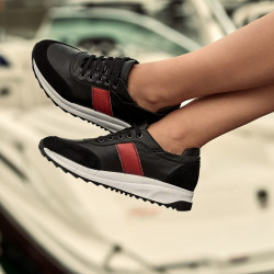 Zapatillas deportivas mujer 6030 negro+rojo