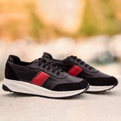 Zapatillas deportivas mujer 6030 negro+rojo