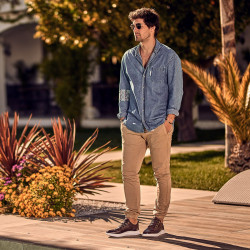 Zapatos casuales/deportivos para hombre 917 café lifestyle