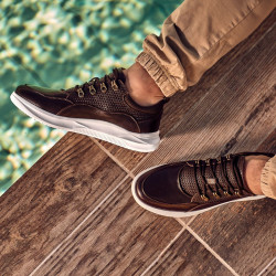 Zapatos casuales/deportivos para hombre 917 café lifestyle